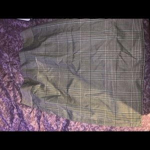 Business Plaid Skirt